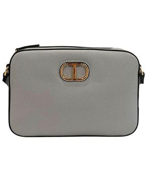 Twinset Blue Pu Crossbody Bag - Grey