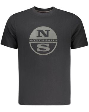 North Sails Black Cotton Men T