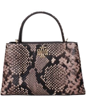 Tory Burch Pink Leather Handbag - Brown