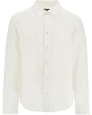 A.P.C. Camicia Unisex In Lino Bianco Sporco Eleganza Minimalista - White