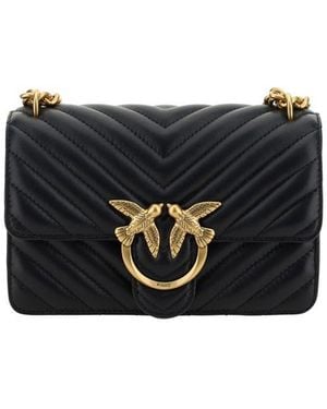 Pinko Mini Love Shoulder Bag - Black