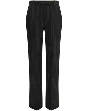 McQueen Black Wool Oves Aries Dress Trousers