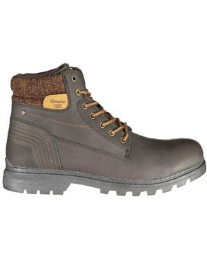 Carrera Elegant Lace-Up Contrast Detail Boots - Brown