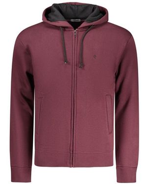 COVERI MOVING Red Cotton Men's Hooded Sweatshirt - Purple