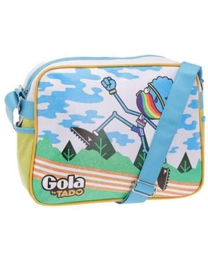 Gola White Fabric Handbag - Blue