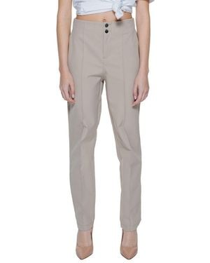 Street One Beige Polyamide Cropped Pants - Gray
