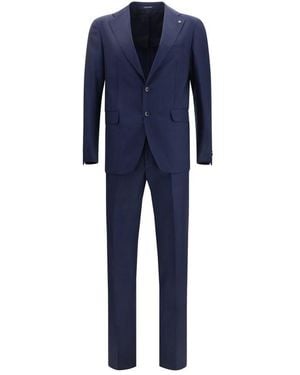 Tagliatore Fleece Wool Two-Piece Suit - Blue