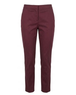 Trussardi Red Cotton Pants - Purple