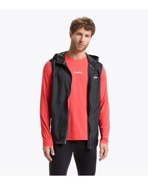 Diadora Bicolour Polyamide Waistcoat - Red