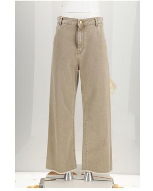 DARKPARK Beige Cotton Relaxed Fit Jeans - Natural