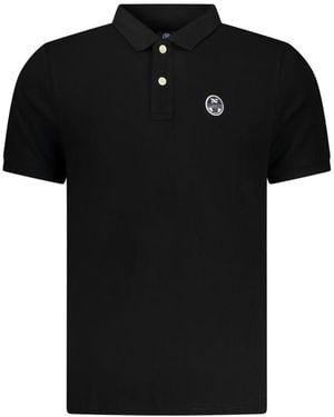 North Sails Black Cotton Men Polo Shirt