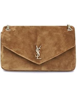Saint Laurent Large Calypso Shoulder Bag - Brown