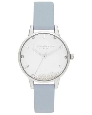 Olivia Burton Blue Artificial Leather Watch - Metallic