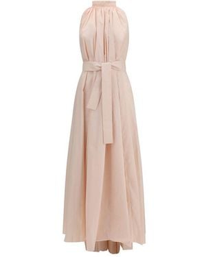Sa Su Phi Multicolour Polyester Long Dress - Pink