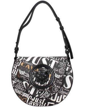 Just Cavalli Black Polyester Shoulder Bag