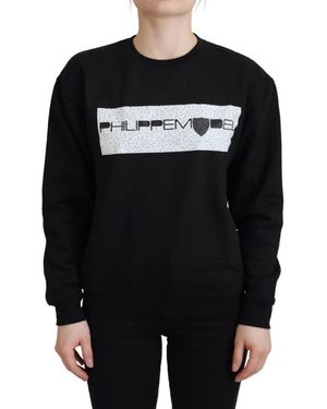 Philippe Model Chic Printed Cotton Jumper - Black