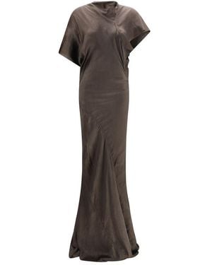 Rick Owens Brown Copper Long Dress