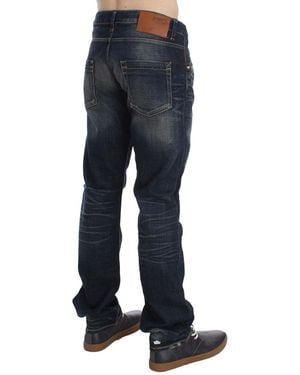 Acht Blue Wash Straight Fit Low Waist Jeans