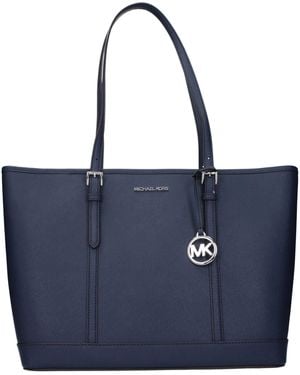 Michael Kors Blue Leather Shoulder Bag