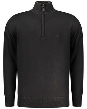 COVERI MOVING Black Viscose Men's Jumper