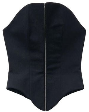 McQueen Black Wool Oves Aries Corset - Blue