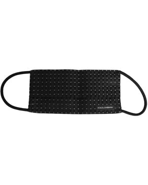 Dolce & Gabbana Yellow Dg Casa Logo Elastic Ear Strap Men Face Mask - Black