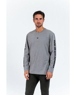 Gas Grey Cotton Long Sleeve T