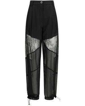 Pinko Black Polyester Casual Pants