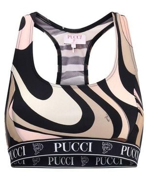 Emilio Pucci Marble Print Sports Top - Black