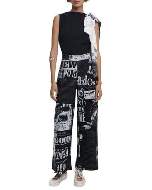 Desigual Black Polyester Rompers