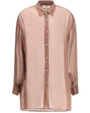 DARKPARK Bordeaux Silk Blouse - Pink