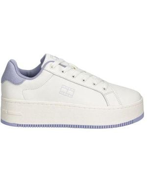 Tommy Hilfiger White Leather Chunky Sneakers