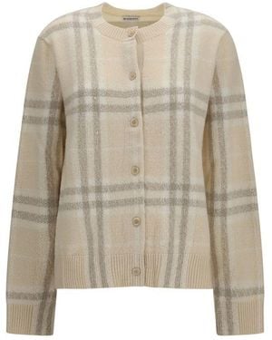 Burberry Beige Cashmere Cardigan - Natural