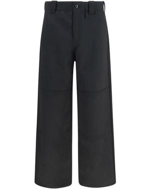 KENZO Black Wool Oves Aries Chino Pants