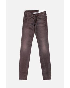 Gas Multicolor Cotton Slim Fit Jeans - Brown