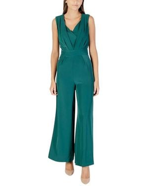 Rinascimento Bicolor Polyester Jumpsuit - Green