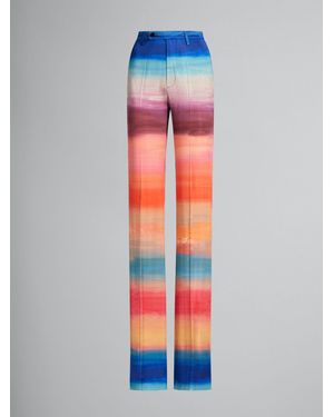 Marni Multicolour Fibres Casual Trousers - Orange