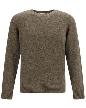 Brooksfield Brown Wool Oves Aries Sweatshirt - Green