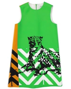 Dior Printed Mini Dress - Green