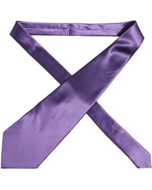 Dolce & Gabbana Satin Silk Blend Adjustable 'Sd Neckmen's Tie - Purple