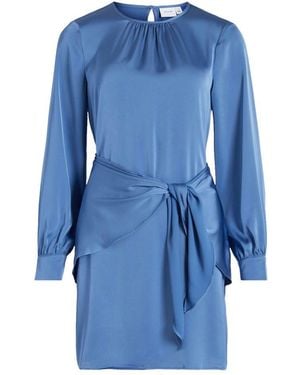 VILA CLOTHES Blue Recycled Polyester Short Dress