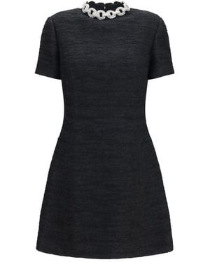 Valentino Garavani Black Cotton Cocktail Dress