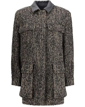 Max Mara Wool Tweed Jacket - Grey