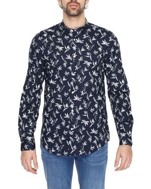 Antony Morato Blue Cotton Pattern Shirt