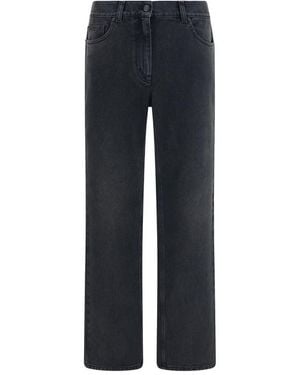 The Row Black Cotton Straight - Blue