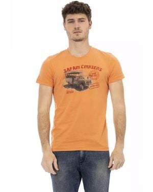 TRUSSARDI ACTION Orange Cotton Men's T - Blue