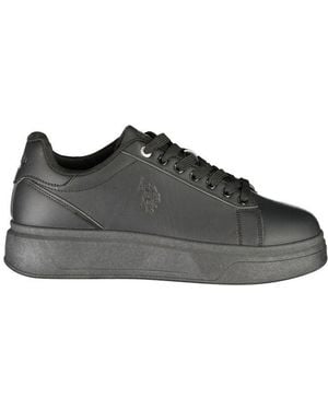U.S. POLO ASSN. Black Polyester Men's Trainer