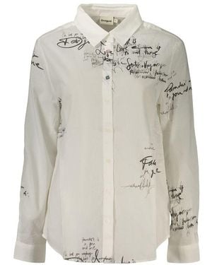 Desigual White Cotton 's Shirt - Gray