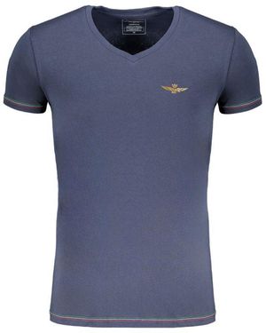 Aeronautica Militare Cotton T-Shirt - Blue