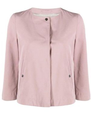 Herno Multicolour Cotton Coat - Pink